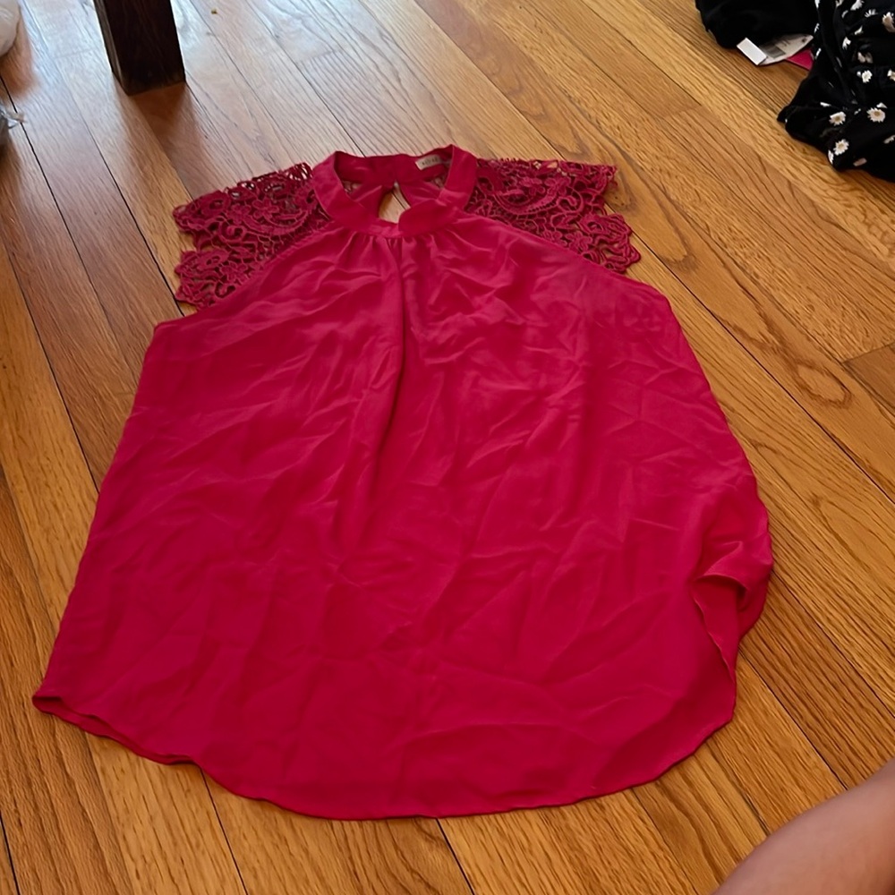 Open back pink shirt!!